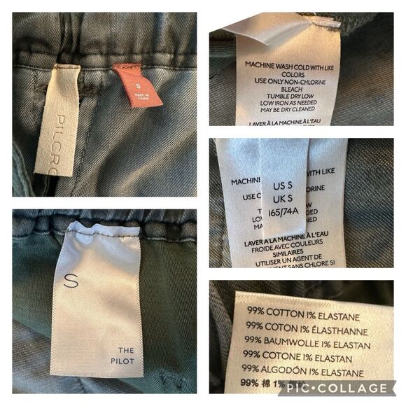 Pilcro Anthropologie The Pilot Wide Leg Pants Green Pockets Women’s Size Small - Picture 12 of 12